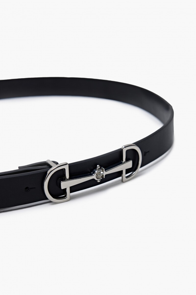 Cinturón doble hebilla negro