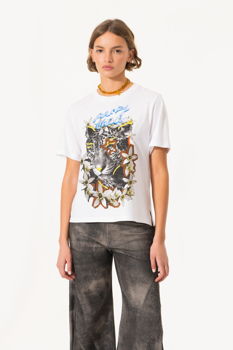 REMERA TIGER Blanco