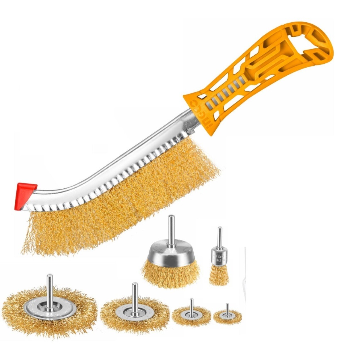SET X 7 CEPILLOS ALAMBRE WB10071 INGCO 