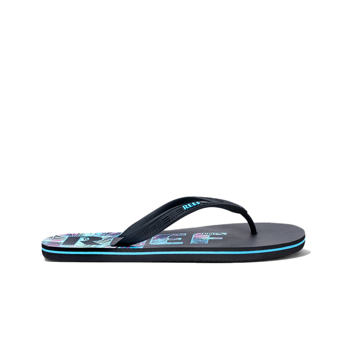 Ojotas Reef Seaside Print - Negro 