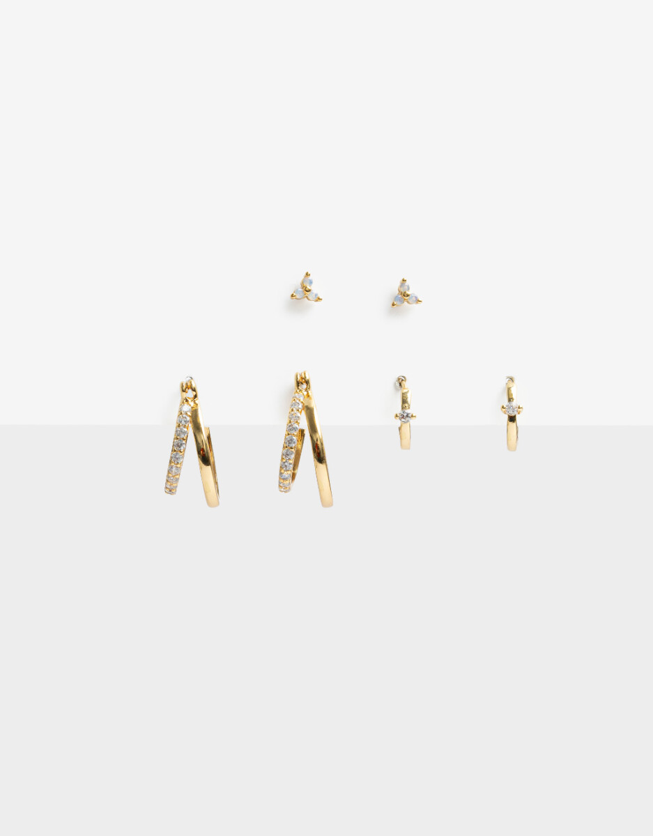 Set De Aros Cubic Zirconia 