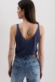 Musculosa Sira Azul Lurex