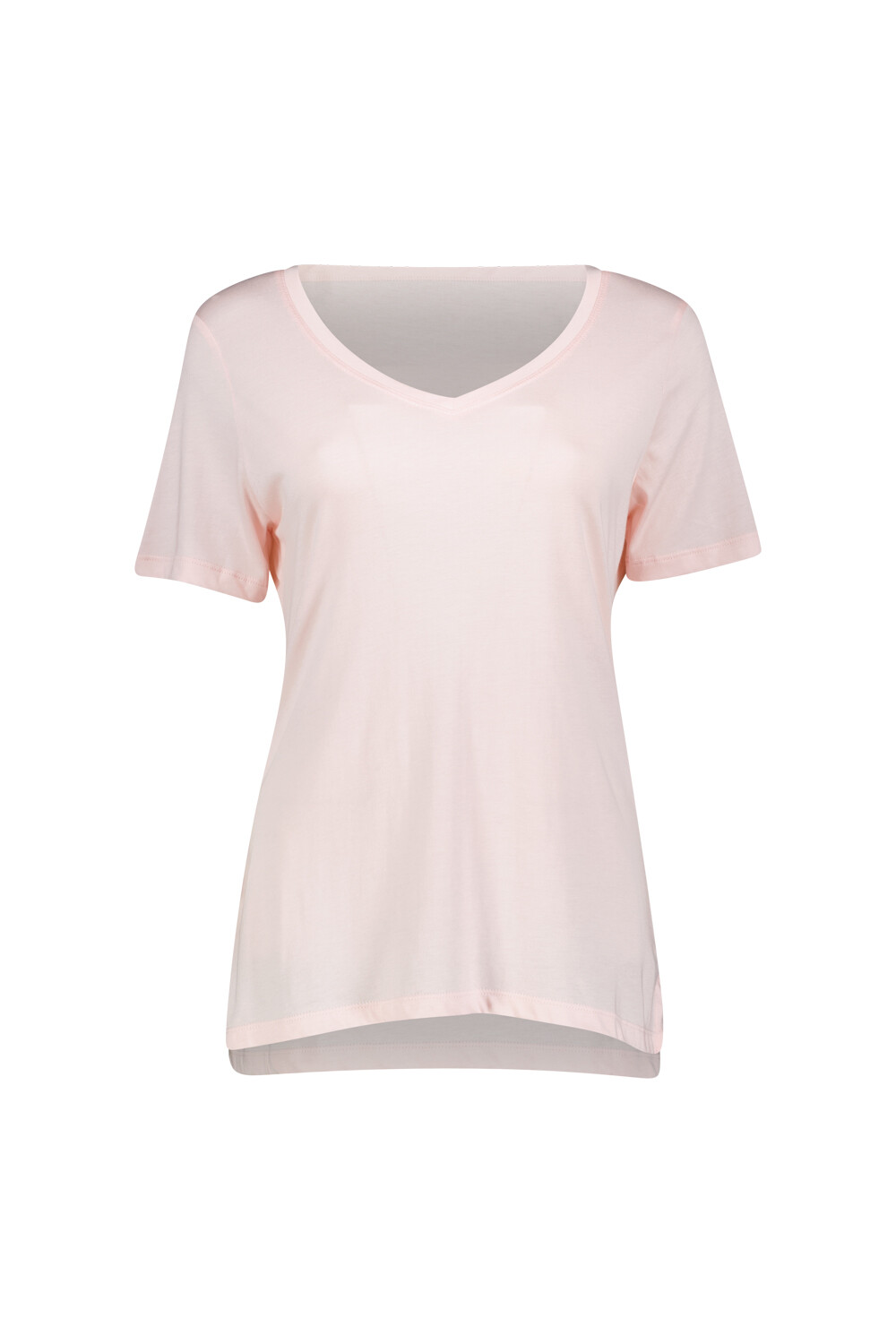 Remera Cava V-neck Rosa Claro