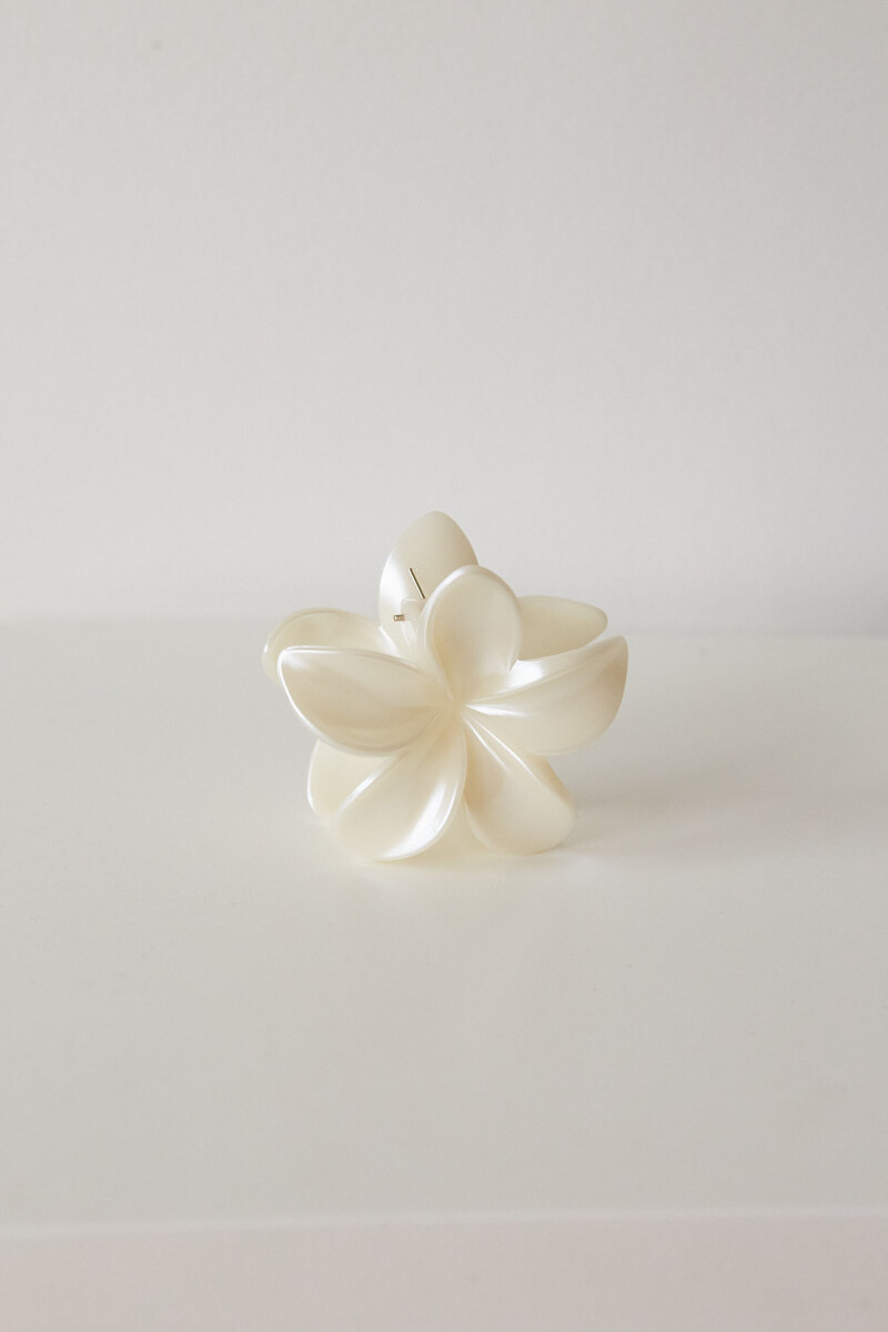 PINZA HAWAIIAN FLOWER - BLANCO PERLADO 