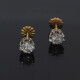 Caravanas antiguas en oro 18k y brillantes Caravanas antiguas en oro 18k y brillantes