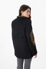 Blazer Fiori Negro