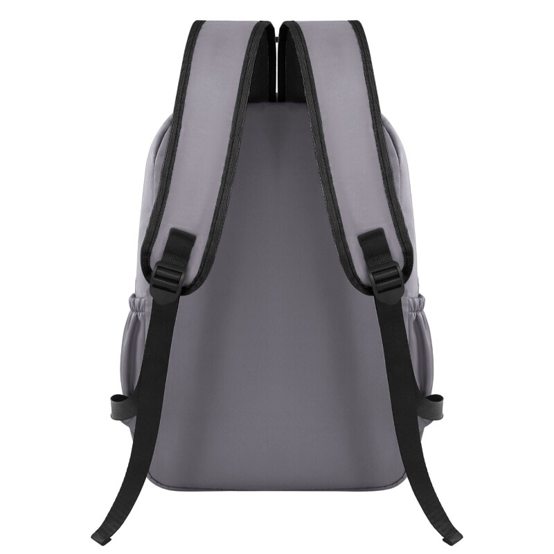 Mochila Trendy Focus On The Good con cartuchera Gris