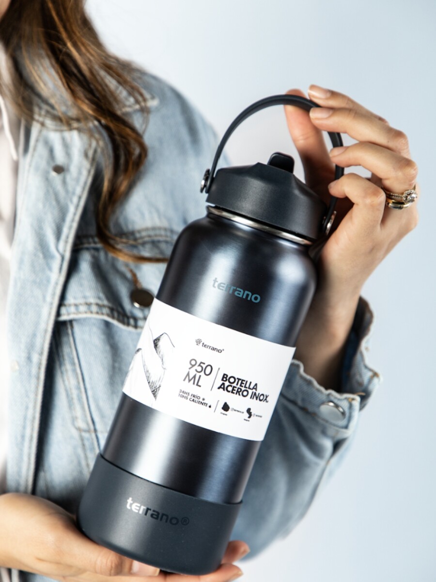 Botella Térmica con Pico 950mL. - Azul Metalizado 