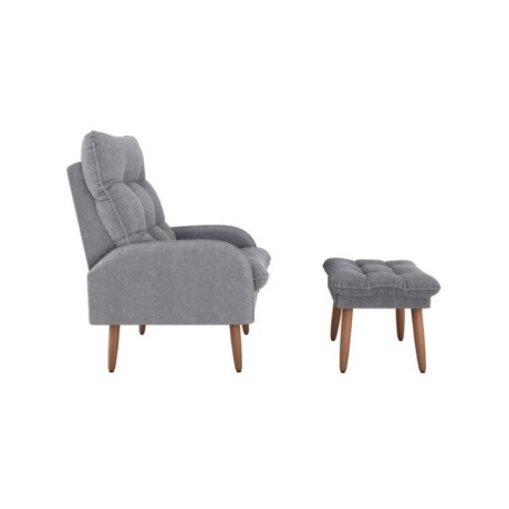 POLTRONA + 1 PUFF NANTES F-497 GRIS POLTRONA + 1 PUFF NANTES F-497 GRIS