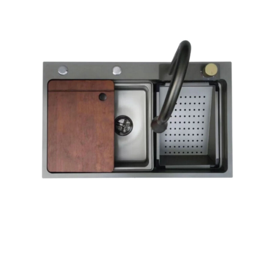 Pileta Simple con Griferia Black 68 x 46 Cm Pileta Simple con Griferia Black 68 x 46 Cm