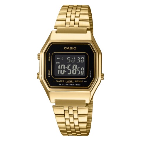 Reloj Casio Retro LA680WGA-1BDF unisex Dorado