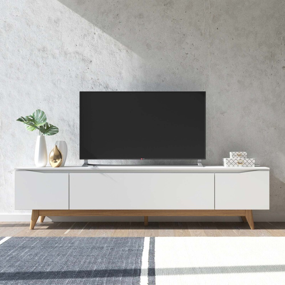 RACK PARA TV MADERA WHITE
