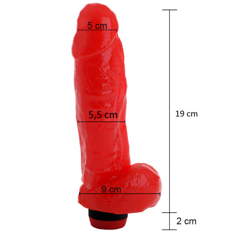 Vibrador Realístico Kong Rojo