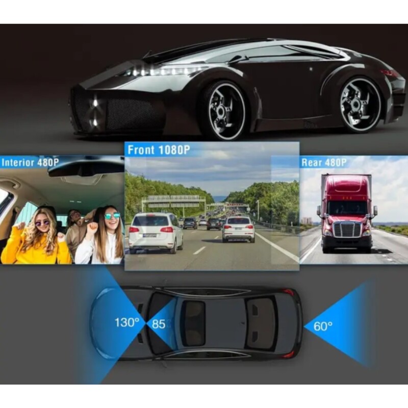Cámara para auto Dash cam delante y trasera super HD Cámara para auto Dash cam delante y trasera super HD