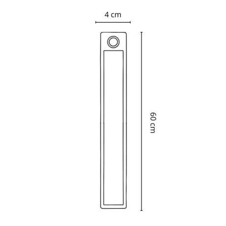 ARTEFACTO RECARGABLE MORAIS CON SENSOR DE MOVIMIENTO 60CM Lámpara Recargable Con Sensor De Movimiento Morais 60CM CCT Negro