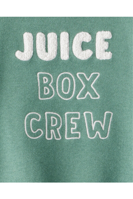 Set dos piezas de algodón, pantalón y buzo estampado Sin color