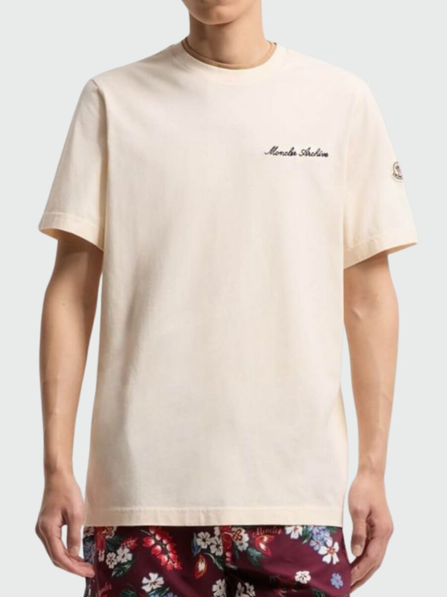 MONCLER - Remera de Algodón con Logo 