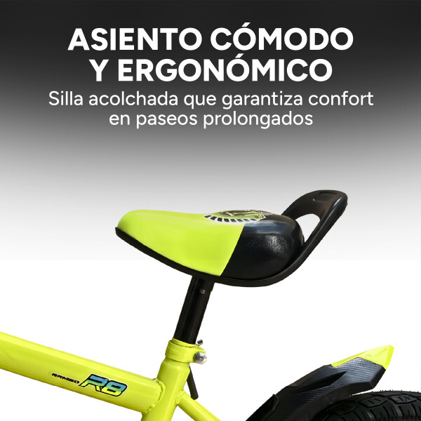 Bicicleta Infantil Yjtong R18 Canasto Parrilla Guardabarros Amarillo 1