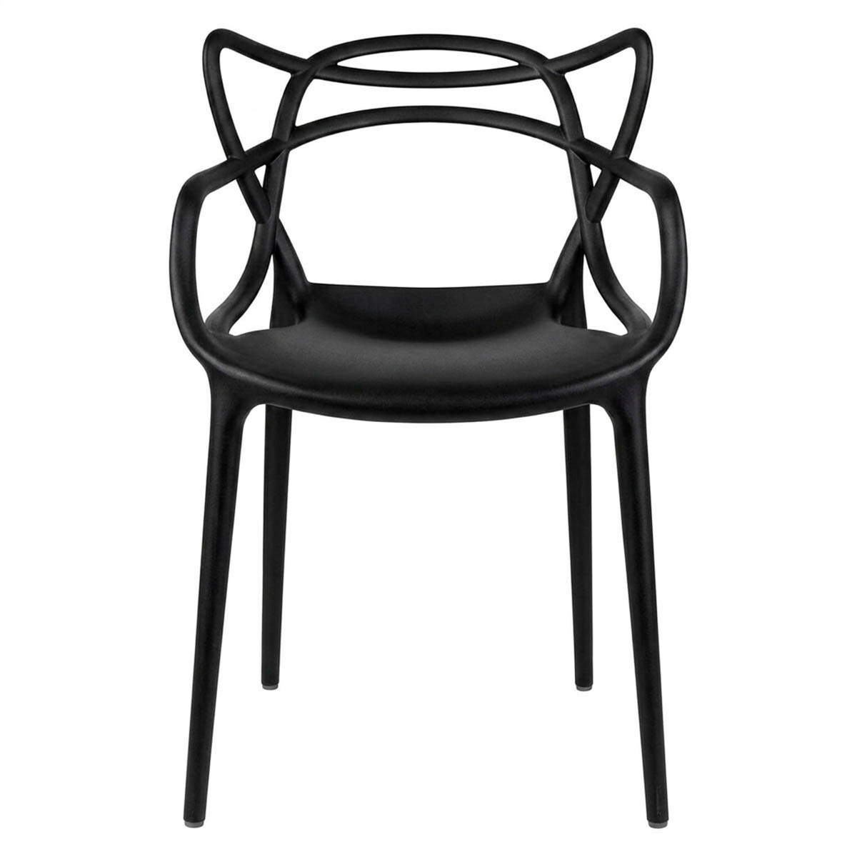 Silla Diseño Comedor Living Poliprop UV 150kg Karmen - Negro 