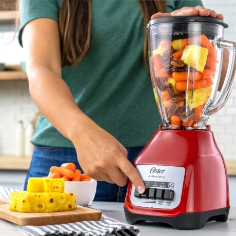 Licuadora Oster-2 Velocidades Con Jarra De Vidrio Os-kag Roja