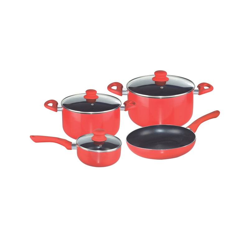 Batería de Cocina Antiadherente Cuori Fiamma 7 Piezas Batería de Cocina Antiadherente Cuori Fiamma 7 Piezas