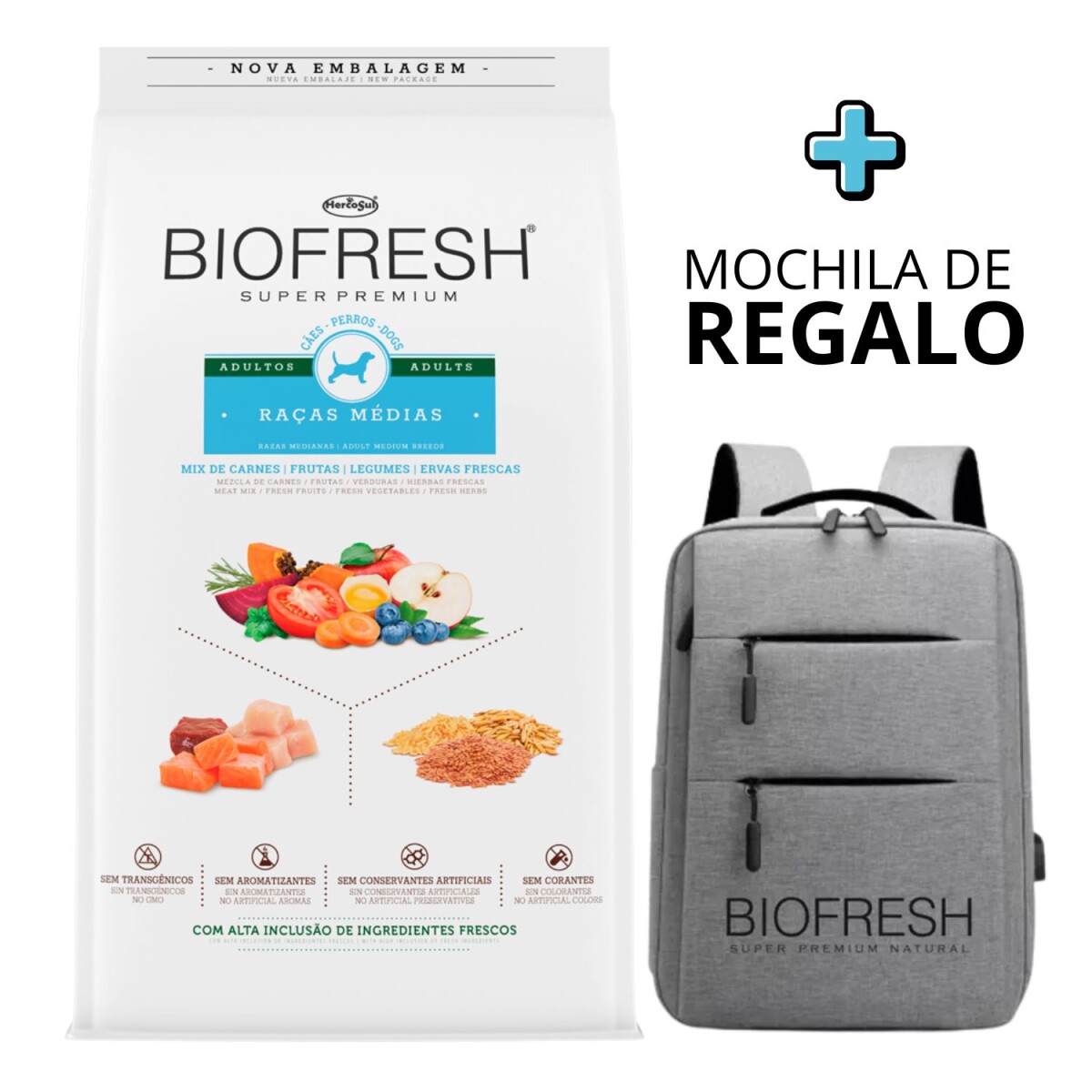 Biofresh Adultos Raza Mediana * 15 Kg 