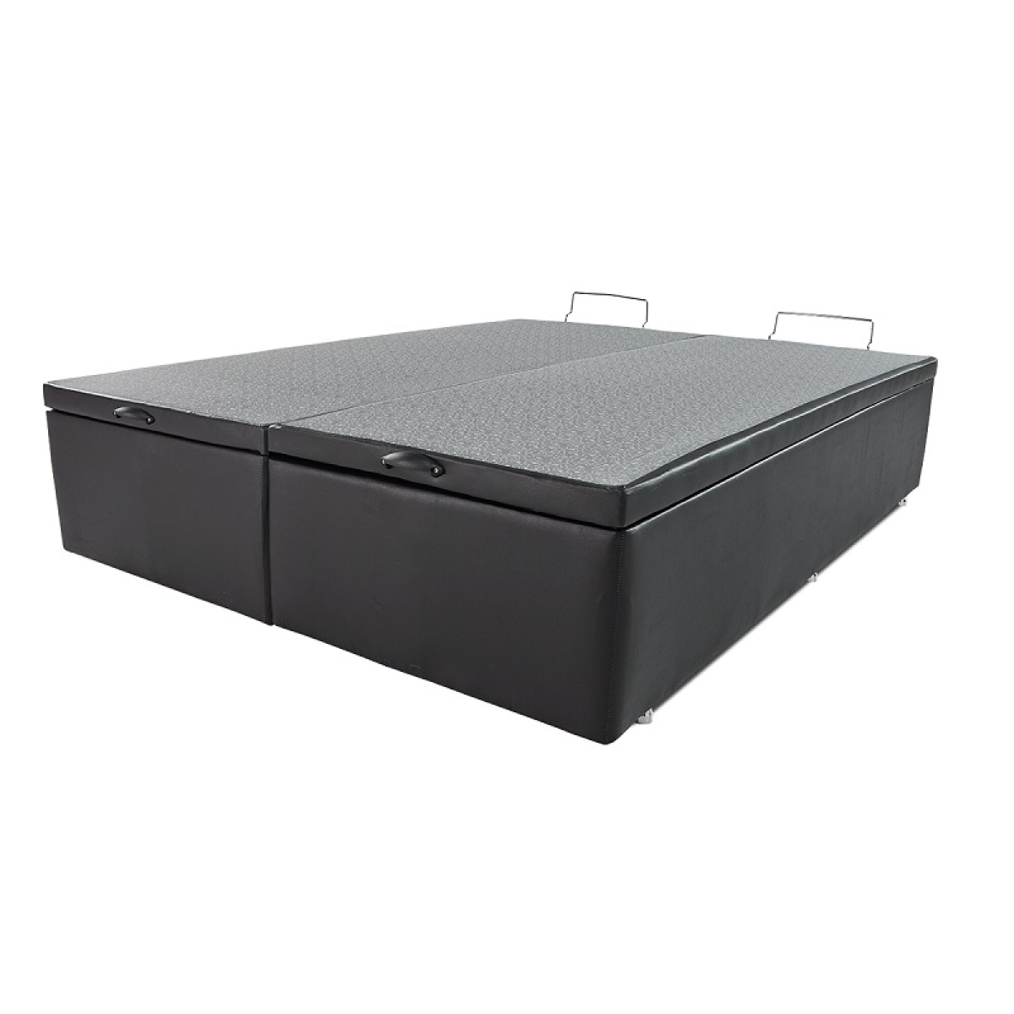 Box Baúl Eco Cuero Negro - Queen 158 x 198 x 45 — Urumobil