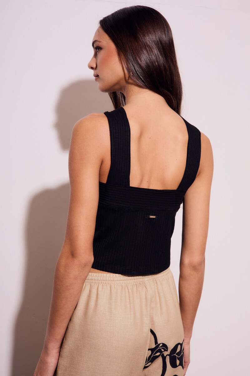 Top Cruzado Negro