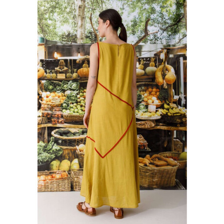 Pre Venta Vestido Trazos Pistacho Y Bordo