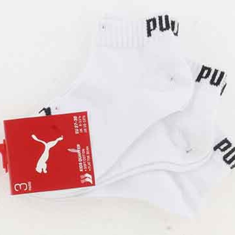 Medias de Mujer Puma x3 Quarter Blanco