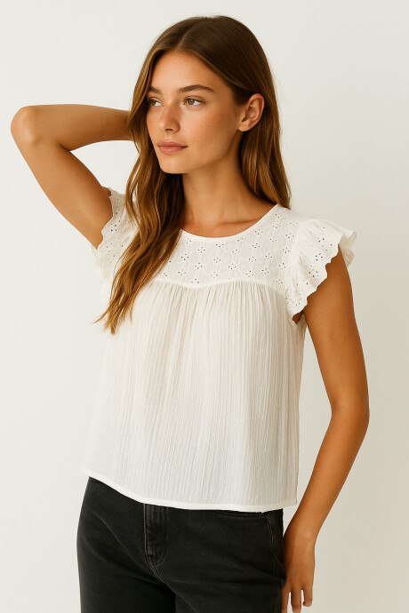 Blusa Pilos Blanco