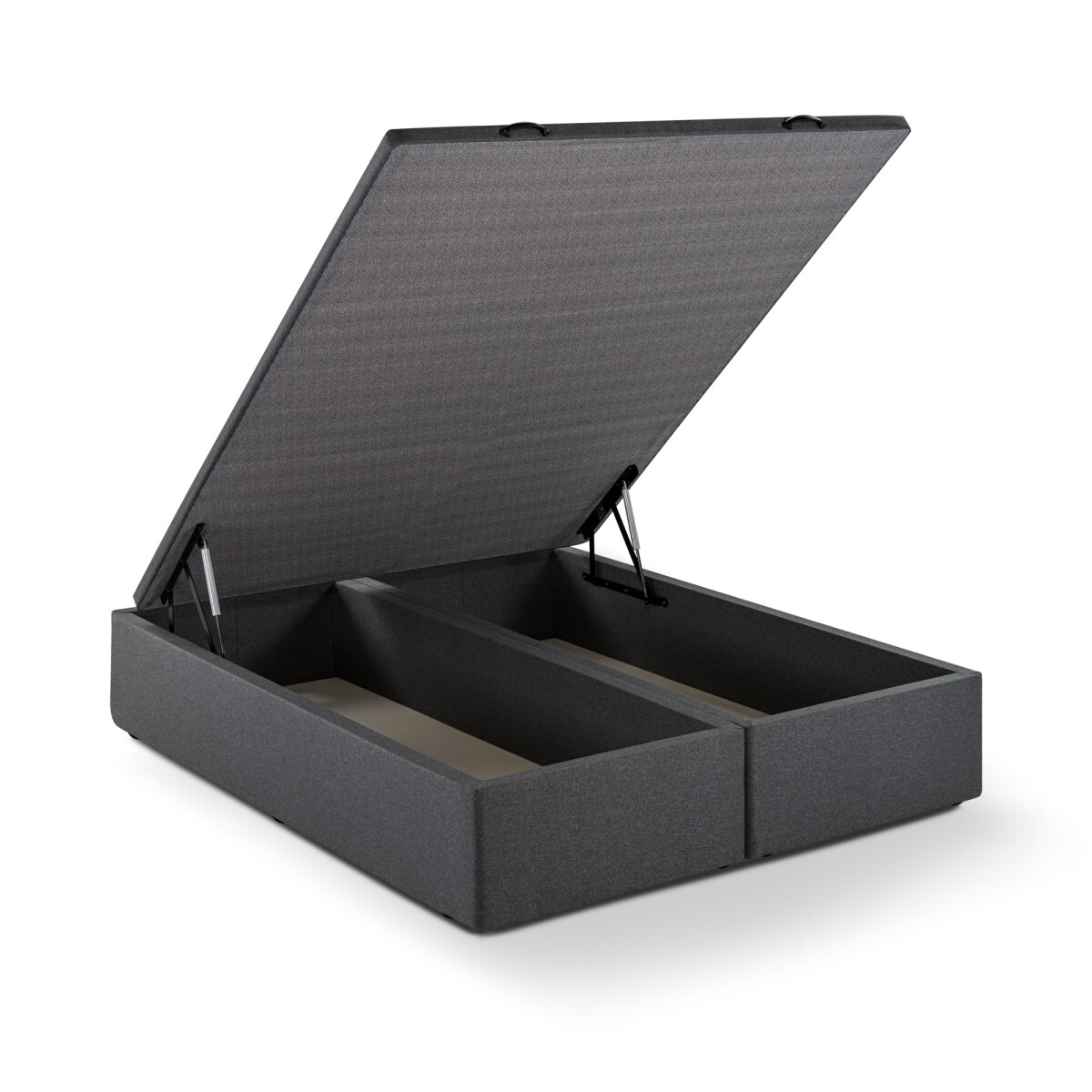 Box Con Baúl Queen Madera Gris Tec0010 — Divino