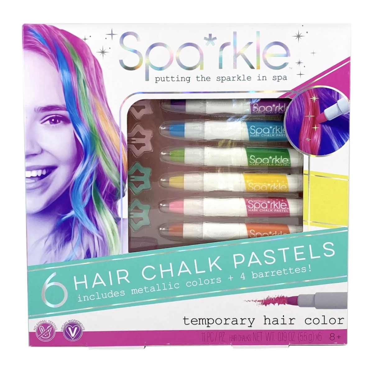 Set de Tizas para Colorear Pelo 6 Unidades 