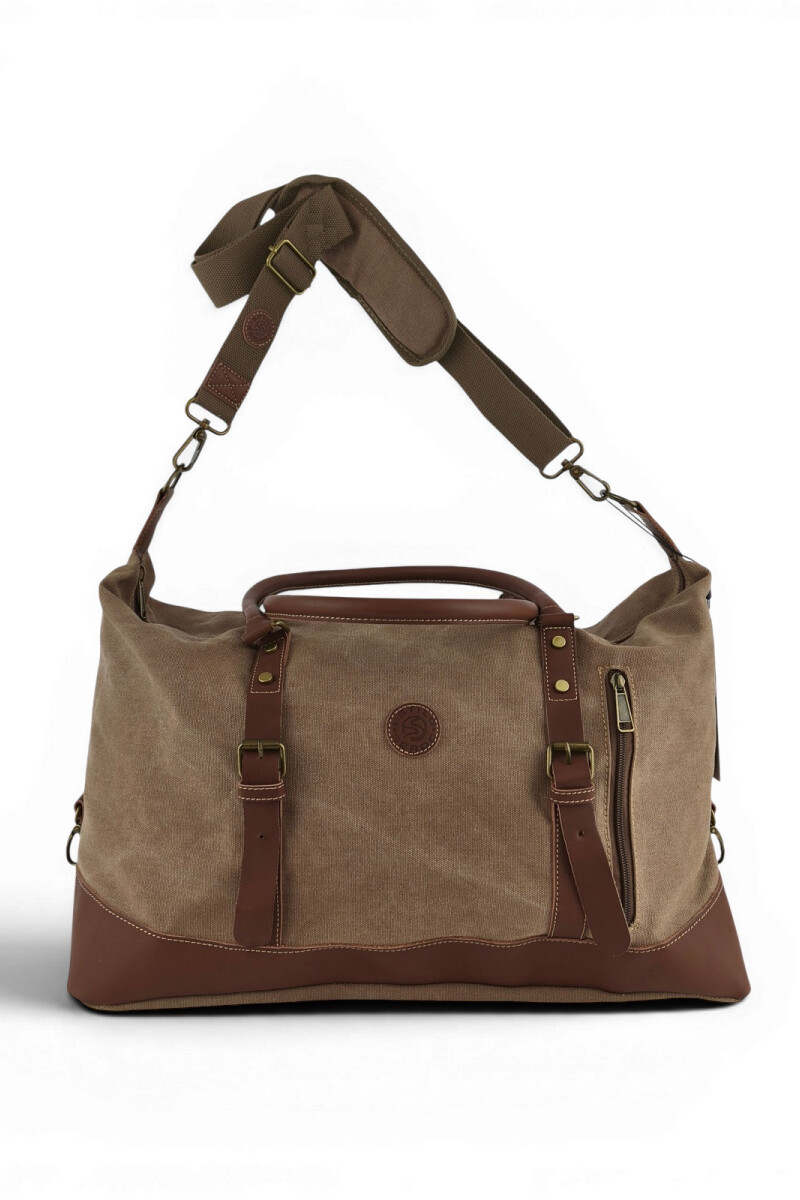 Bolso de viaje de lona Marrón