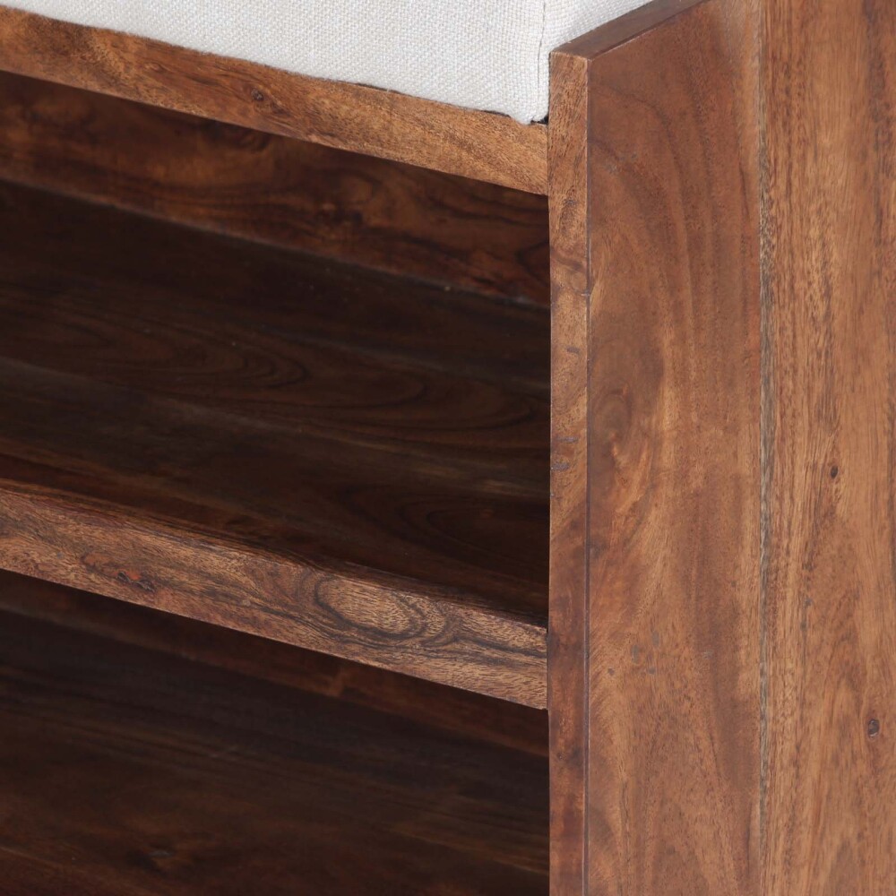 BANCO RECIBIDOR MADERA-Y-TELA MARRON FENG CASTAÑO