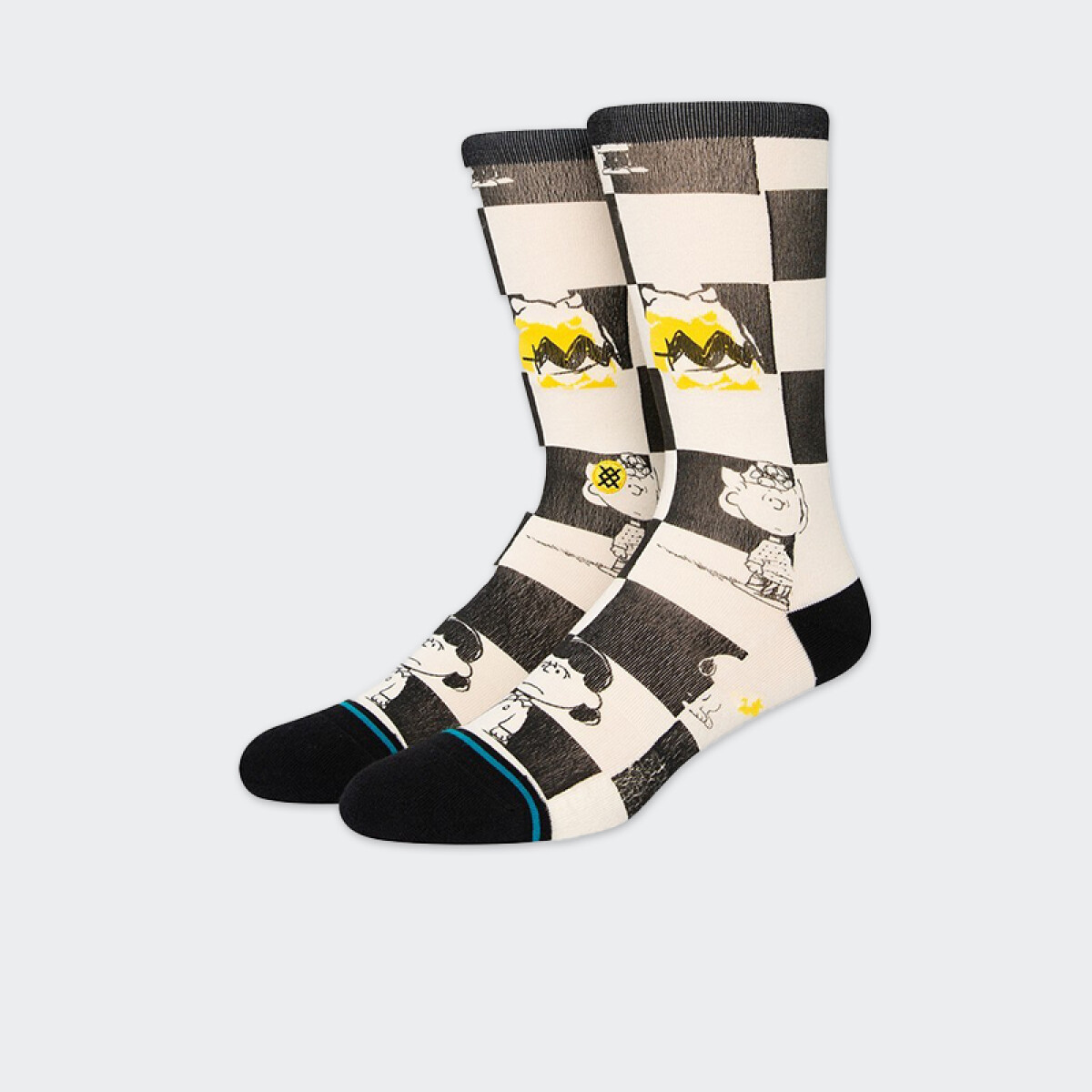 Medias Stace Checked - Negro 