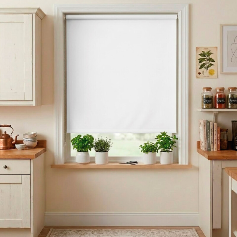 Cortina Roller Blackout Lumax 120 X 160 Cm Colores Blanco