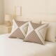 Set x2 funda de almohadones lisa 43 x 43 cm RAYAS BEIGE