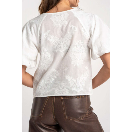 Blusa Manga Globo Crudo