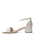 Sandalias de Mujer Bottero con Taco Bajo y Pulsera Blanco