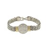 Pulsera San Benito-Plata y Oro-Sin piedra-PU5033 sinpiedra