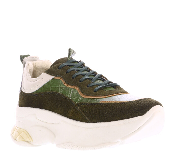 Deportivo Casual Plataforma Combinado Verde/Oliva/Beige