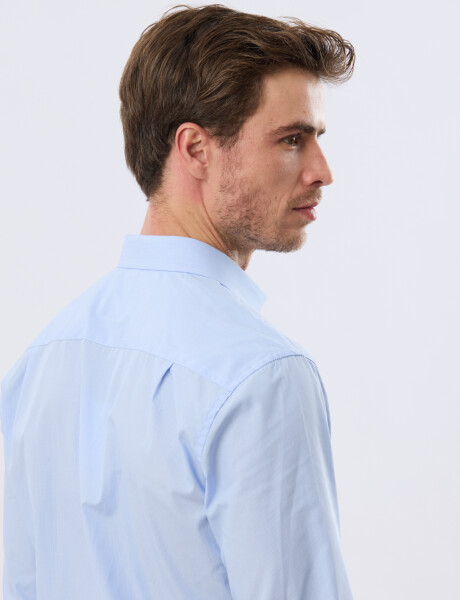 CAMISA RAYADA Celeste