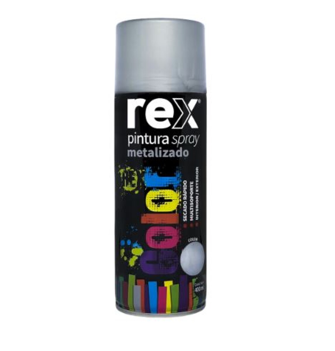 Pintura Aerosol Spray Colores Metalizados Secado Rápido - Plata 