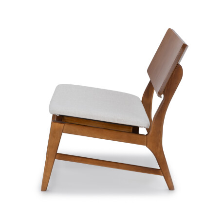 Butaca Zoe Eco - Nogal - Combinada - Tela Rústica Beige (4F)