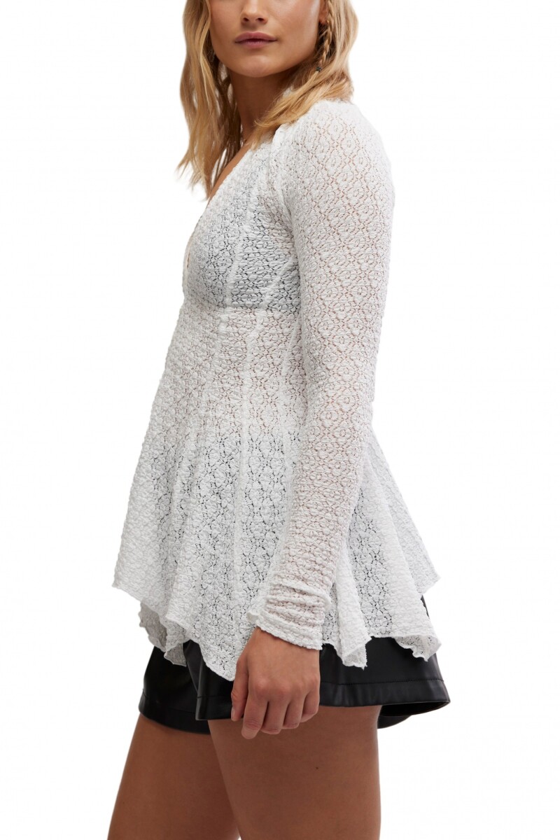 JANEY LACE TOP Marfil