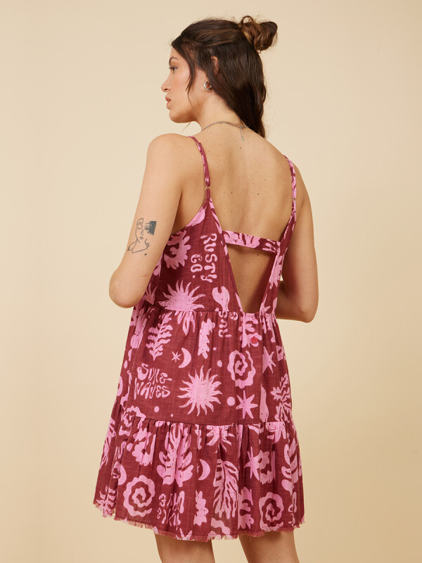 VESTIDO CORTO EDDA RUSTY Berry