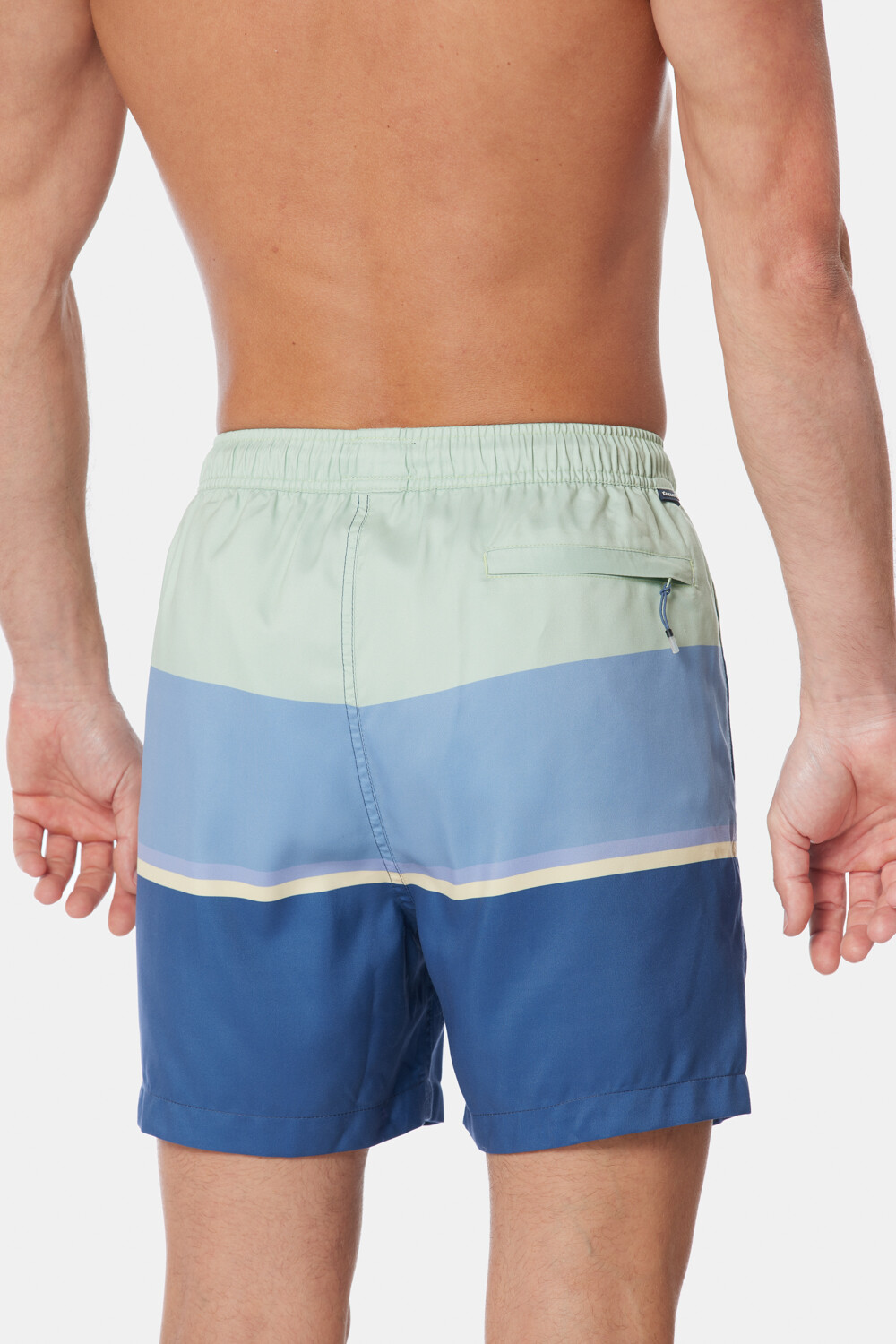 SHORT DE BAÑO RAYADO Azul