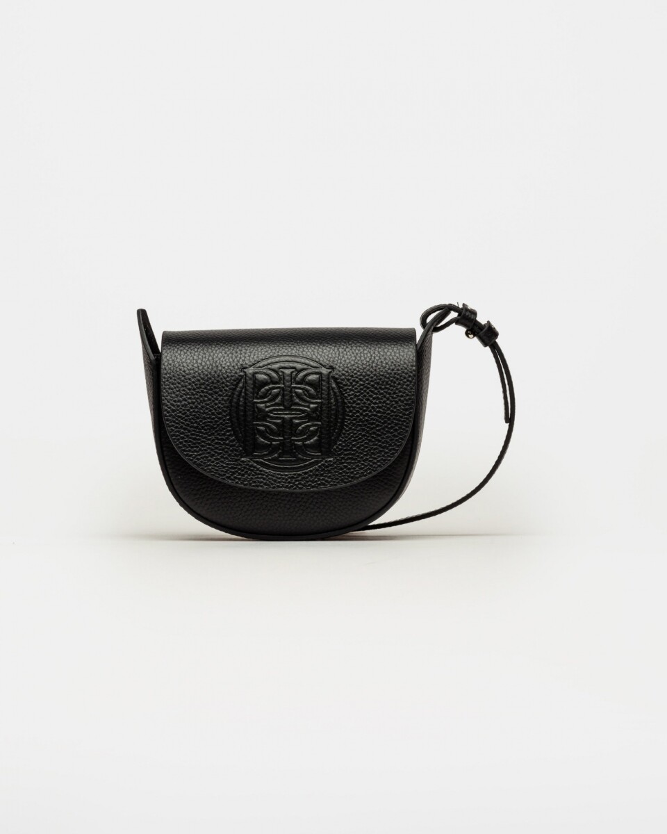 Mini bag Aura en cuero graneado - Negro 