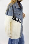 Campera jean combinada Campera jean combinada